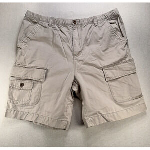 Cargo Shorts XL Mens Boston Traders Beige Loose Worn-Look Hiking Camping Outdoor